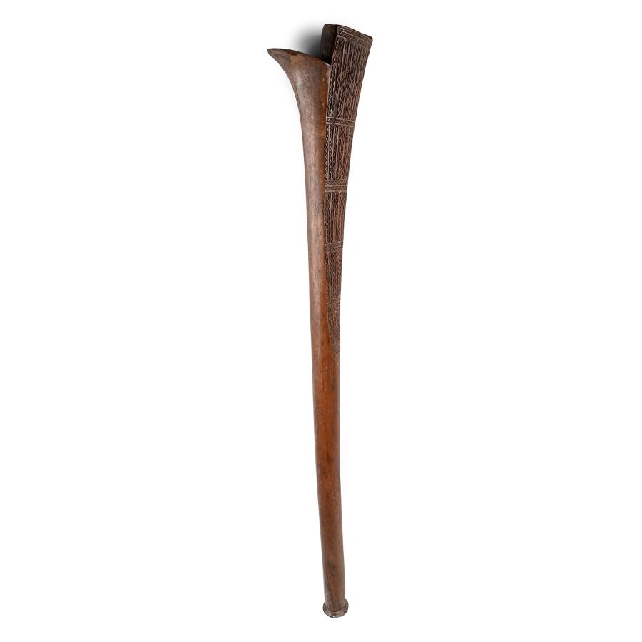 Oceanic Honey-Coloured Wooden 'Gunstock' Sali War Club
