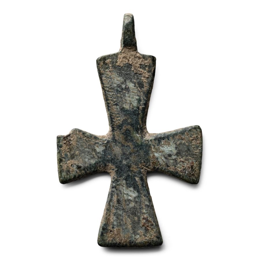 Byzantine Bronze Cross Pendant