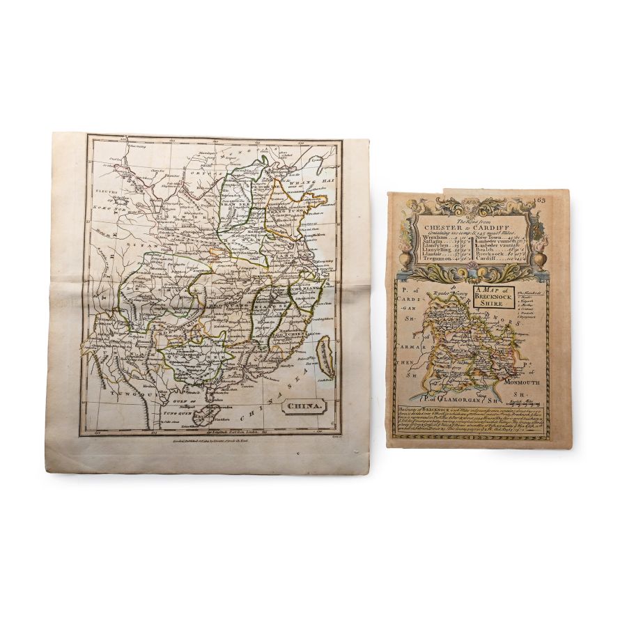 Antique Maps of Brecknockshire and China