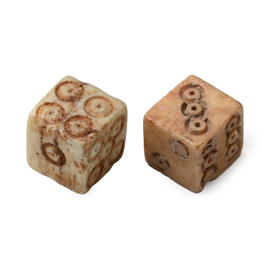Roman Bone Gaming Dice Pair