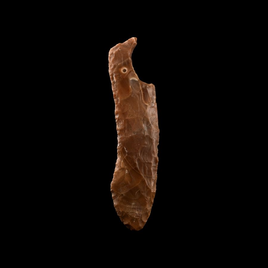 Large Egyptian Stone Age Knapped Flint Knife