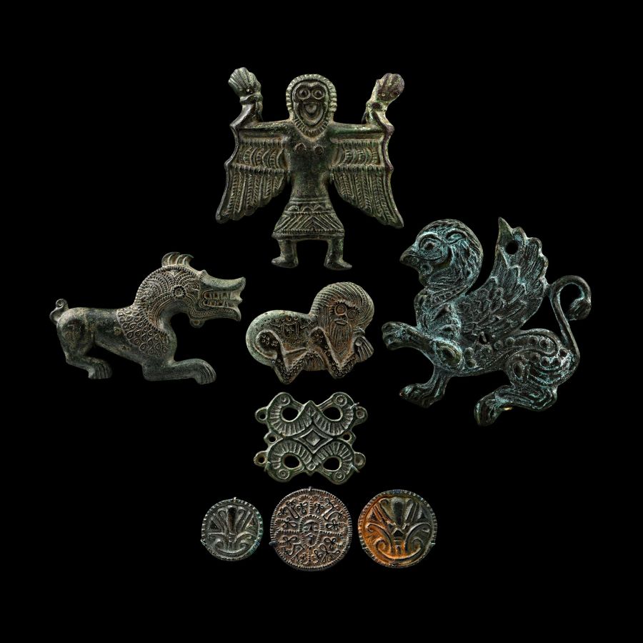 Migration Period Bronze Animal Mounts