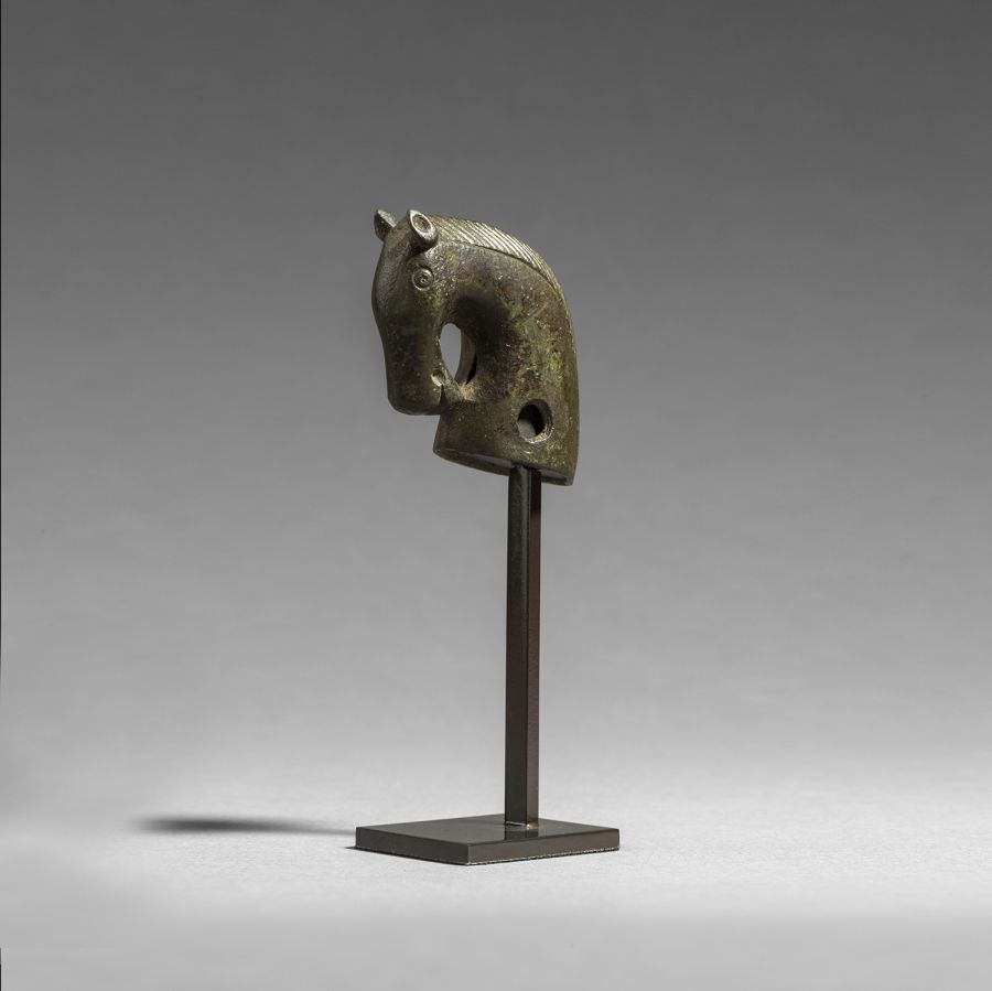 Viking Bronze Horse-Head Dagger Pommel