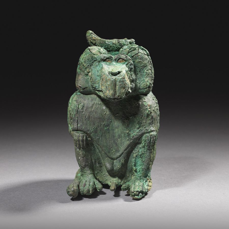 Large Egyptian Bronze Figure of Thoth