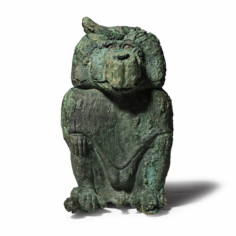Large Egyptian Bronze Figure of Thoth