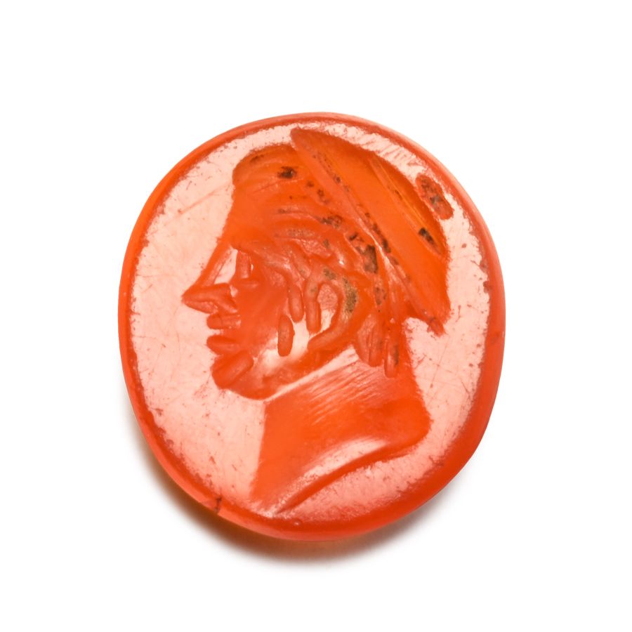 Roman Carnelian Gemstone with Male Portrait