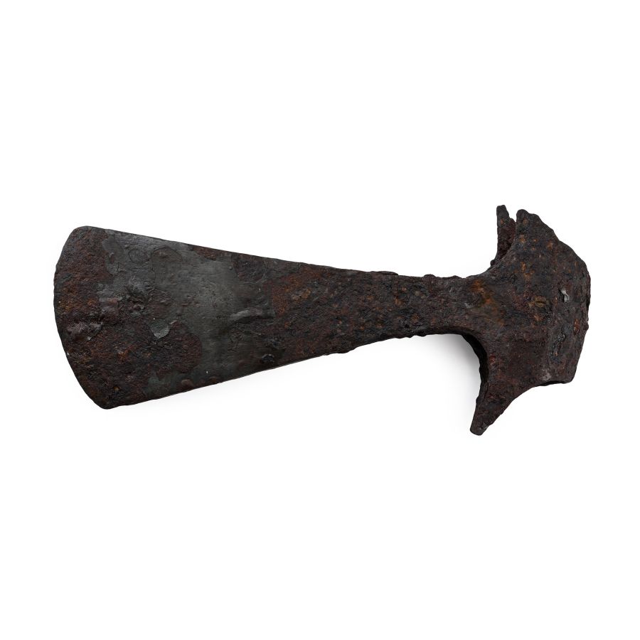 Viking Age Iron Long-Bladed Socketted Axehead