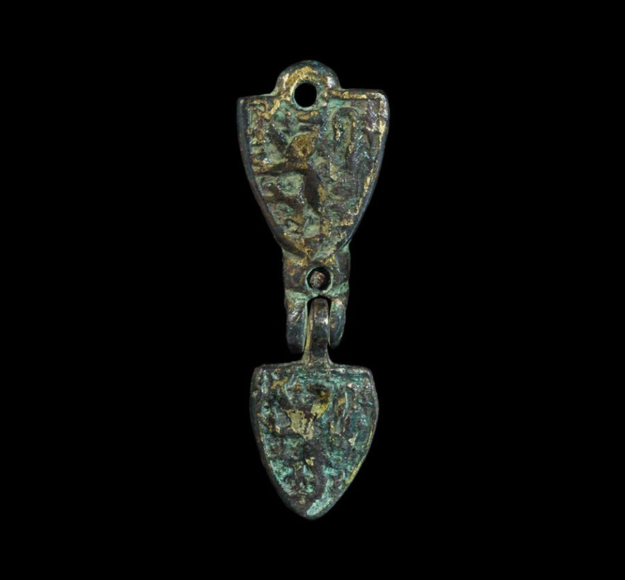 Medieval Bronze 'Earls of Arundel' Heraldic Horse Pendant with Hanger