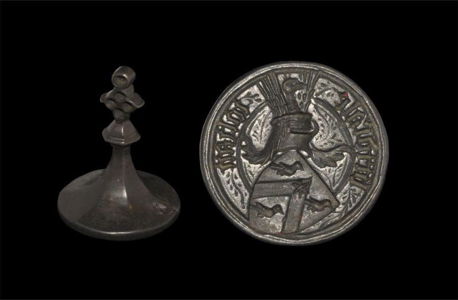 Medieval Knight's Armorial Seal Matrix of Sir John Bridsale