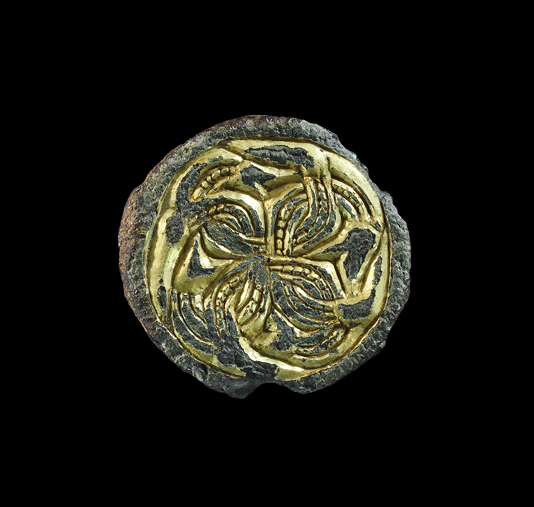 Anglo-Saxon Gilt-Bronze Shield Mount