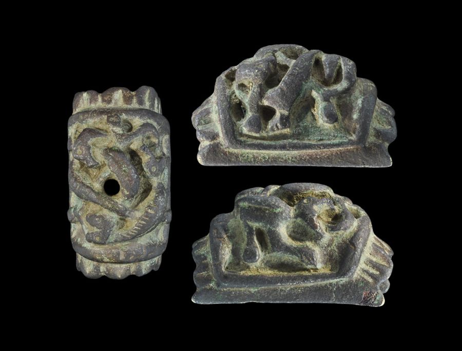 Viking Bronze Entwined Birds Sword Pommel
