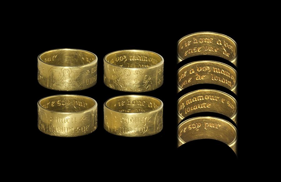 Medieval Gold Triple-Inscribed Posy Ring