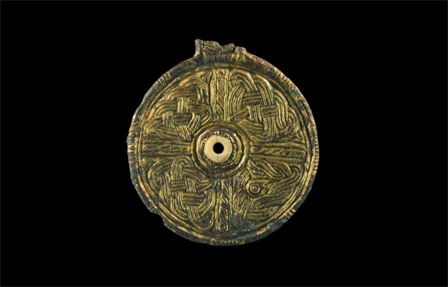 Anglo-Saxon Gilt Bronze Harness Mount