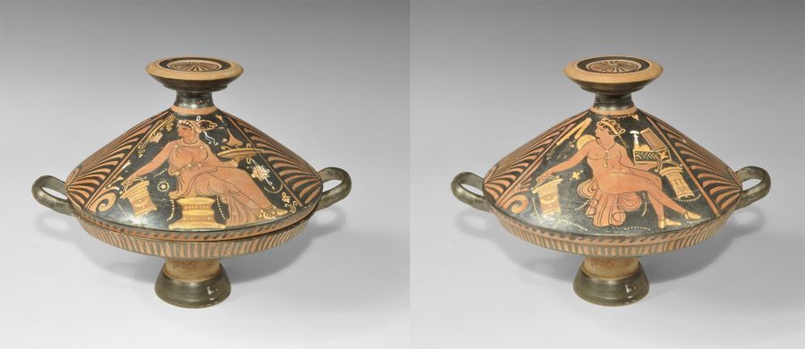 Greek Red Figure Ware Lekanis