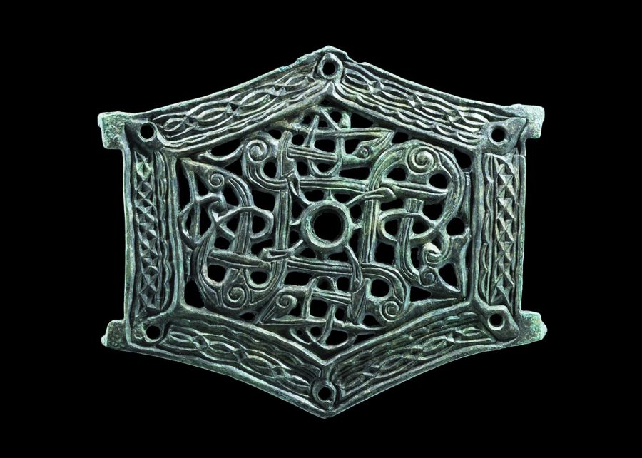 Irish Early Christian Bronze Openwork Appliqué