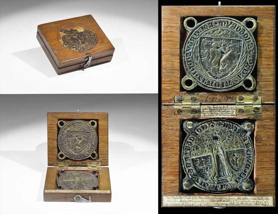 Medieval King Robert the Bruce of Scotland and Dunfermline Abbey Cokete Seal Matrix Pair
