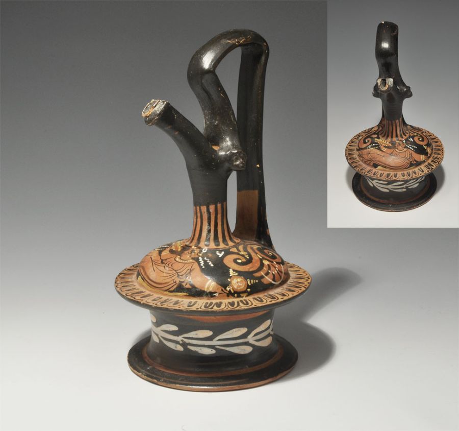 Greek Apulian Figural Painted Epichyses