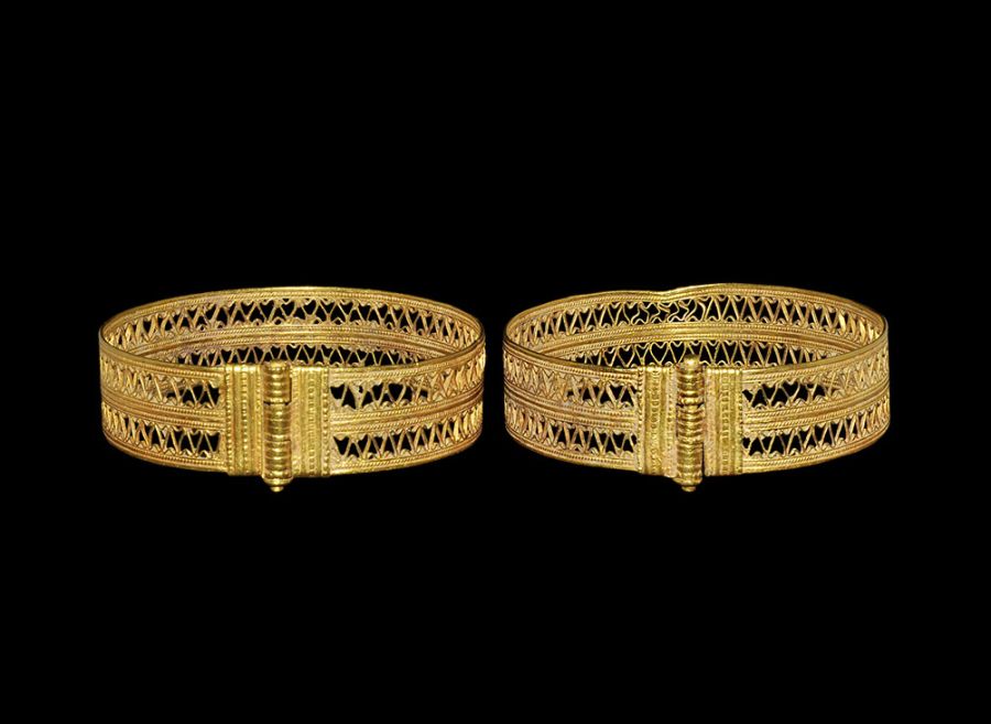 Byzantine Gold Openwork Bracelet Pair