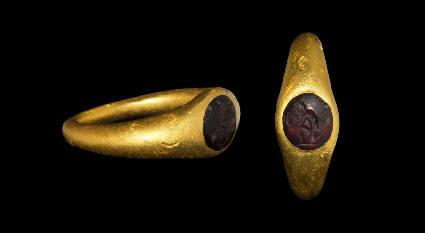 Roman Gold Intaglio Finger Ring