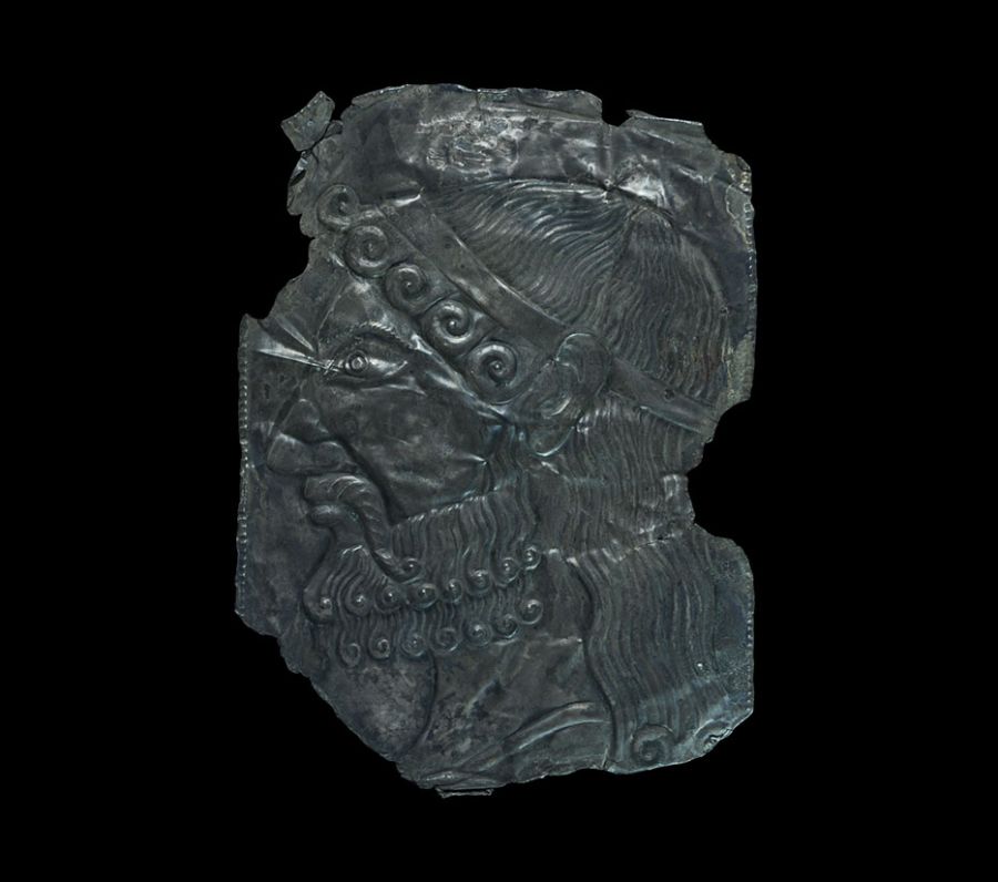 Western Asiatic Sumerian Bearded Face Plaque