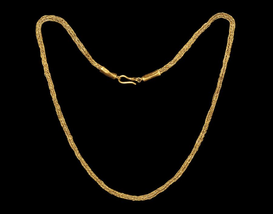 Roman Heavy Gold Braided Chain with Clasp