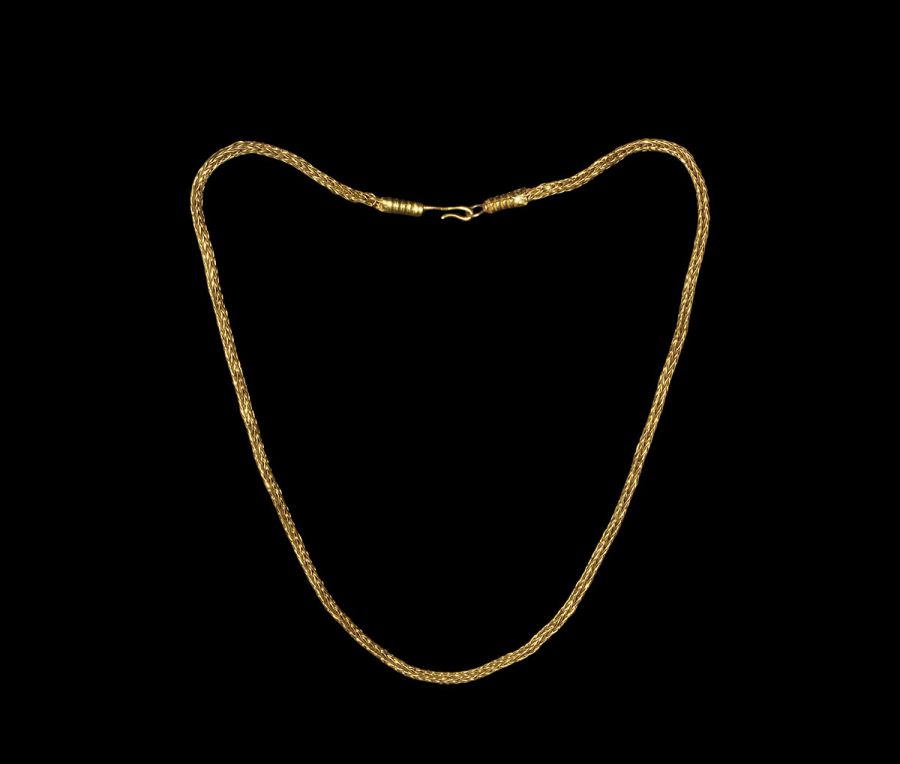 Byzantine Gold Heavy Braided Chain with Clasp
