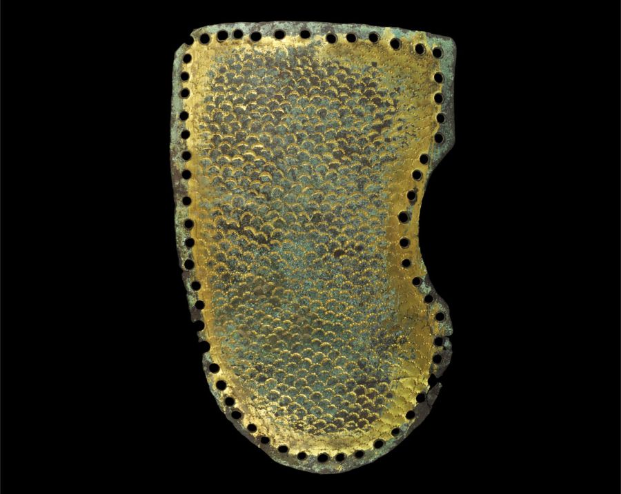 Saxon Germanic Gilded Iron Spangenhelm Cheek Piece