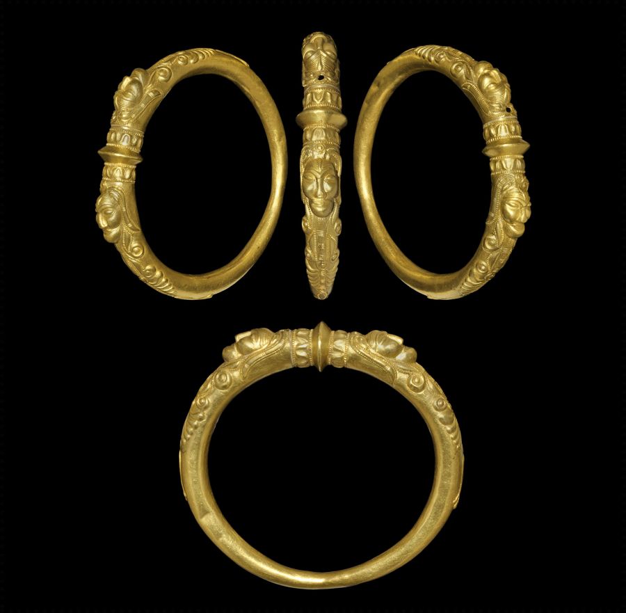 Iron Age Celtic Gold Heavily Ornamented Armring