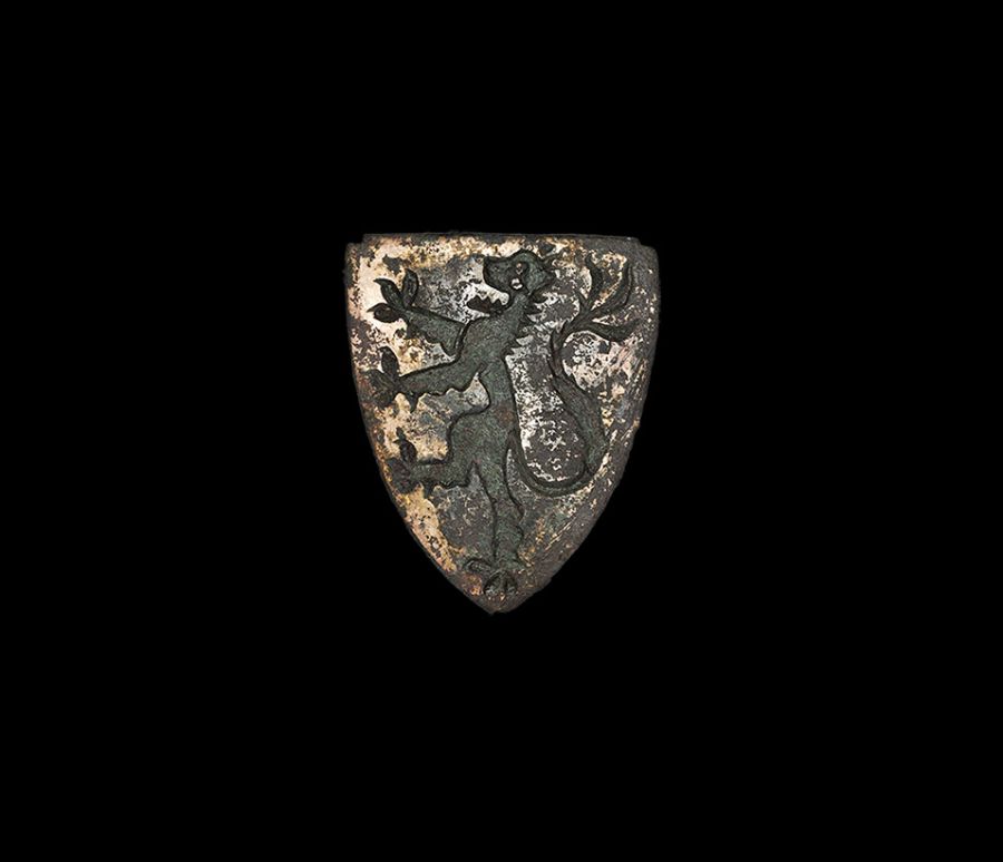Medieval Large Gilt Welsh Prince 'Gruffydd ap Gwenwynwyn' Heraldic Horse Harness Mount