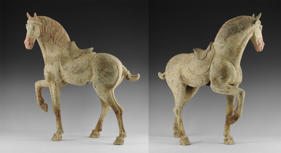 Chinese Prancing Horse Statuette
