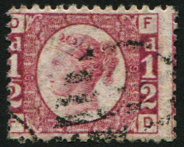 1/2d SG 48, Pl.9 'DEEP-SHADE' VFU