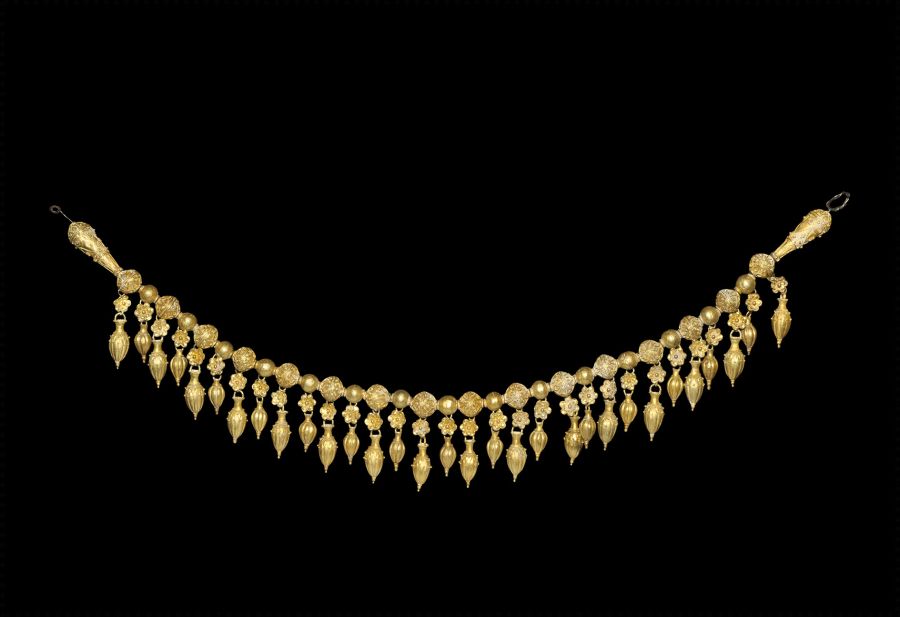 Greek Gold Pendant Necklace