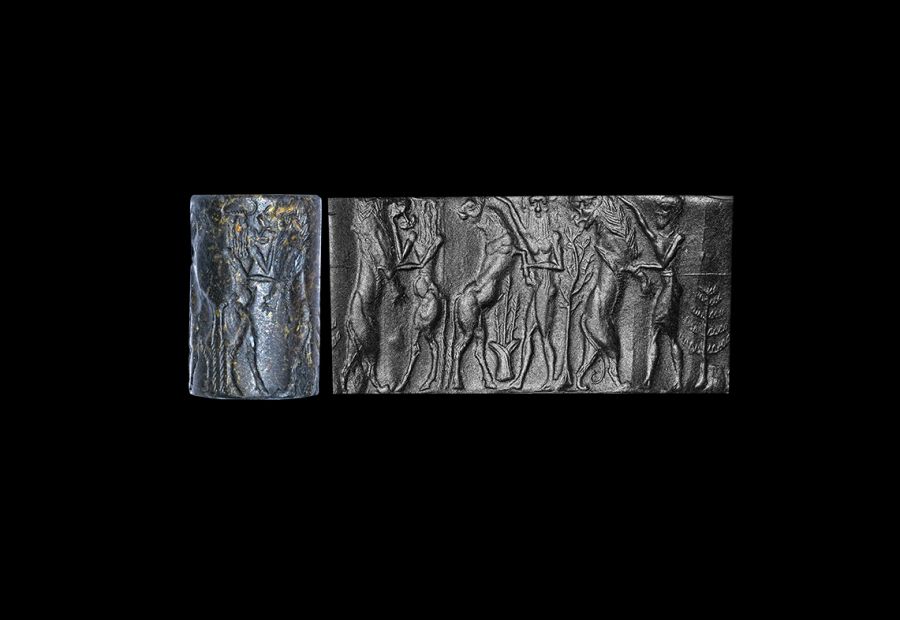Western Asiatic Akkadian Gilgamesh Cylinder Seal