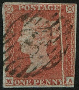 1d Pl.152 'MA' PRE-PRINTING 'PAPER FOLD' VARIETY