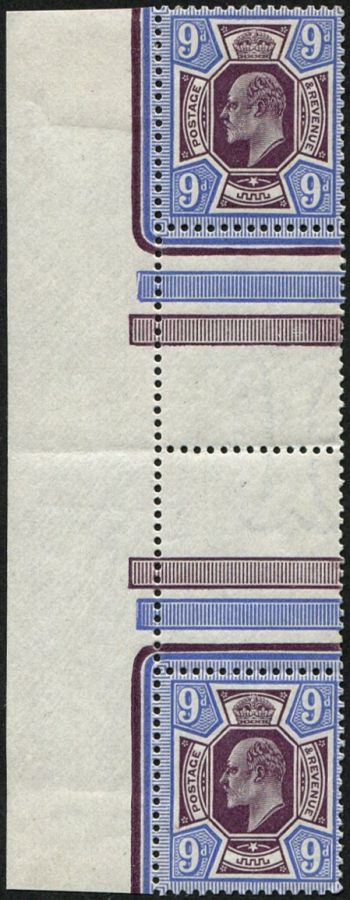 9d SG 307a 'Deep Plum' INTERPANNEAU 'GUTTER' PAIR
