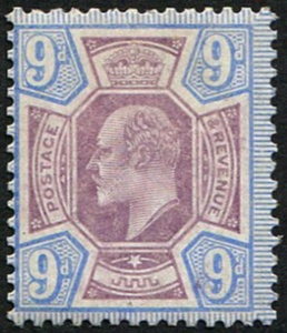 9d SG 250a VARIETY 'VERY PALE PURPLE & PALE ULTRAMARINE'(C) U/M