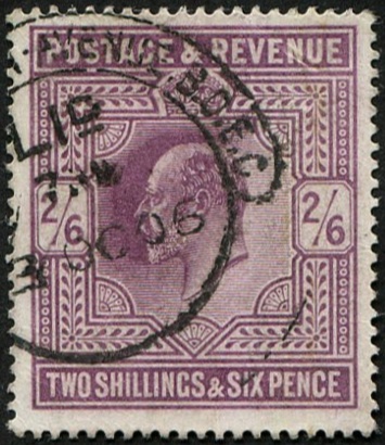 2/6d SG 261 VARIETY, (OCP) 'DULL-PURPLE VFU