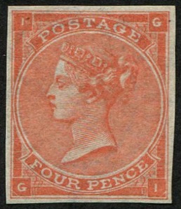 4d SG 82a 'IMPERF' MINT