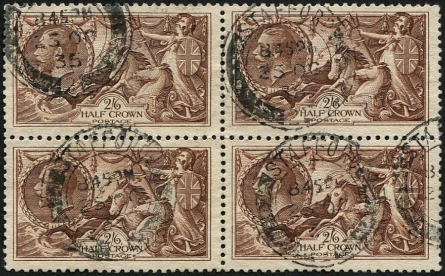 2/6d SG 450(2) 'REDDISH-BROWN' BLOCK OF 4 VFU