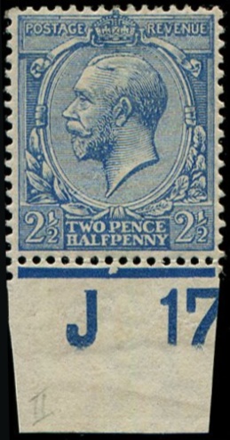 2 1/2d SG 371 (7) 'PALE MILKY-BLUE' MINT