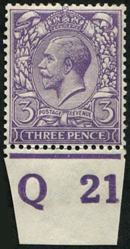 3d SG 376(12) 'BROWNISH-VIOLET' U/M