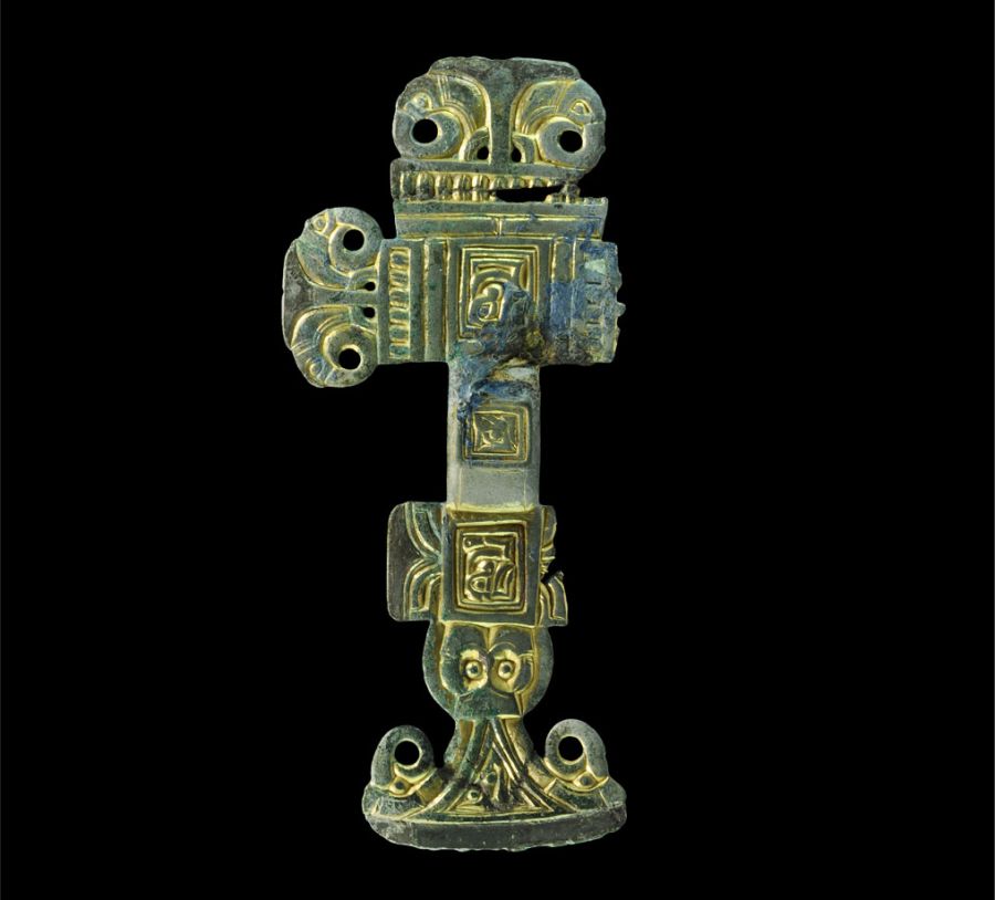 Anglo-Saxon Gilt-Bronze Cruciform Brooch