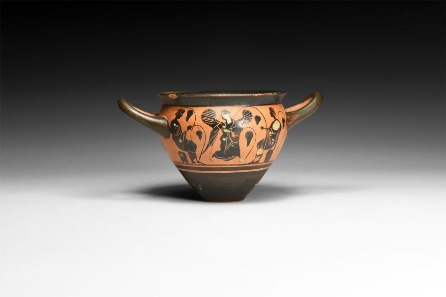 Greek Attic Black-Figure Mastoid Cup by the Caylus Painter