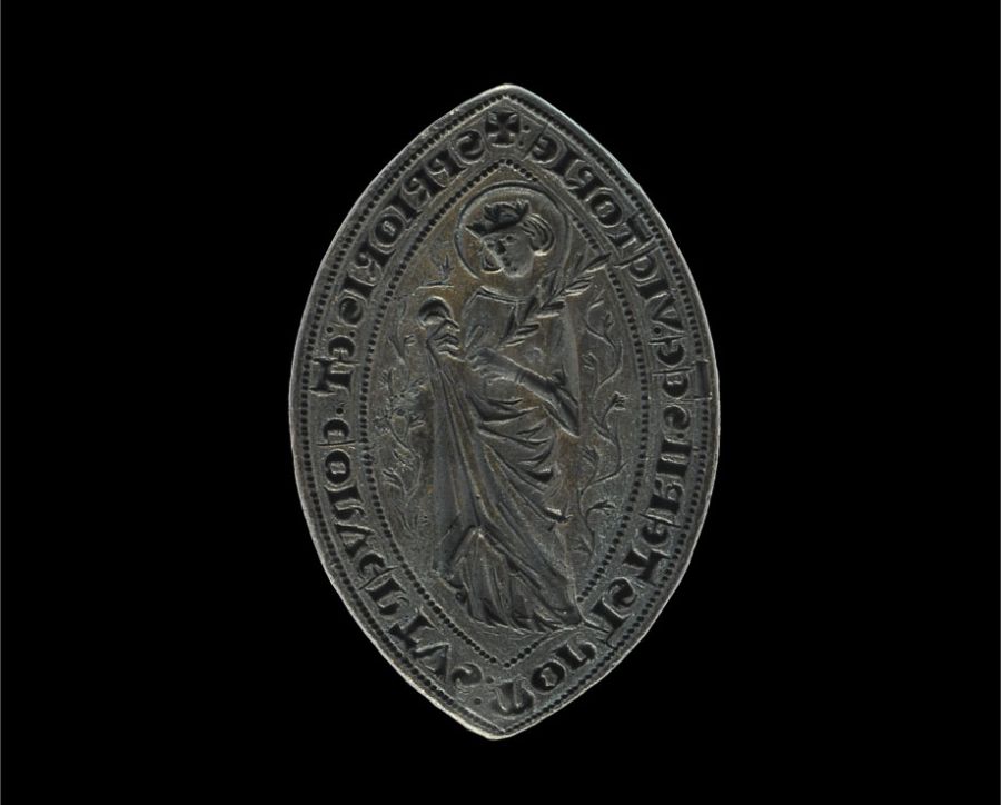 Medieval Bronze St. Victor of Marseilles Inscriptional Priory Seal